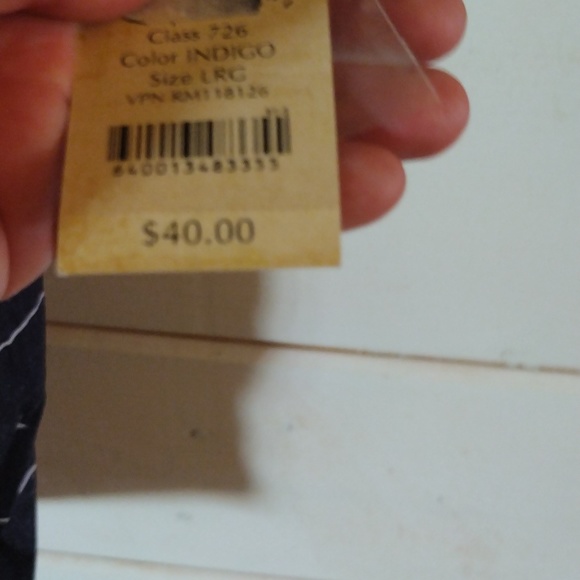 Rustic Blue Large Button down shirt stars 4th of July - Picture 4 of 6